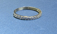 14k band ring engagement with stones size 8