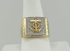 14k ring men anchor