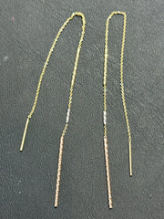 14k voladores 3color long earings