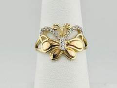 14k ring multicolor butterfly