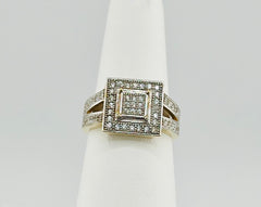 14k ring square engagement