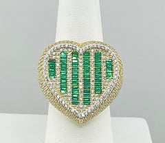 14k ladies heart ring