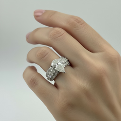 14k 5.00ct diamond ladies ring engagement