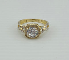 14k ring ladies engagement cz