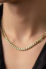 14k Monaco necklace choker chain 18” 5mm 18.6mm