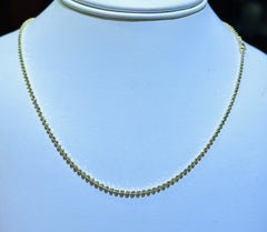 10k Bead chain necklace 16”
