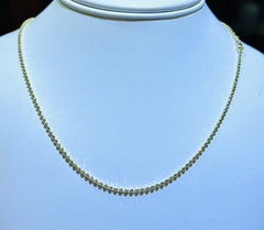 10k Bead necklace chain 18” long