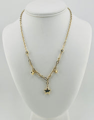 14k necklace star and heart