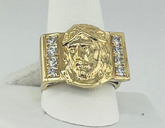 14k ring men Jesus religious