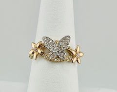 14k ring butterflies