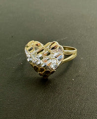 14k nugget ring anillo corazon 2.66g