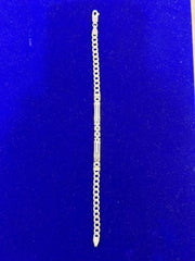 Silver 925 cuban bracelet with plate design