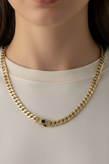 14k yellow gold monaco necklace choker 16” 10.78g 5mm