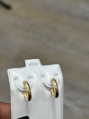 18k Small hoop huggie earrings