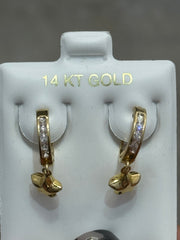 14k Star huggie earrings