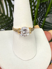 14k ring ladies engagement cz