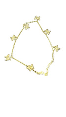 14k Anklet With Butterflies