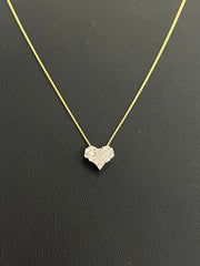 14kt gold heart necklace with .30ct diamond