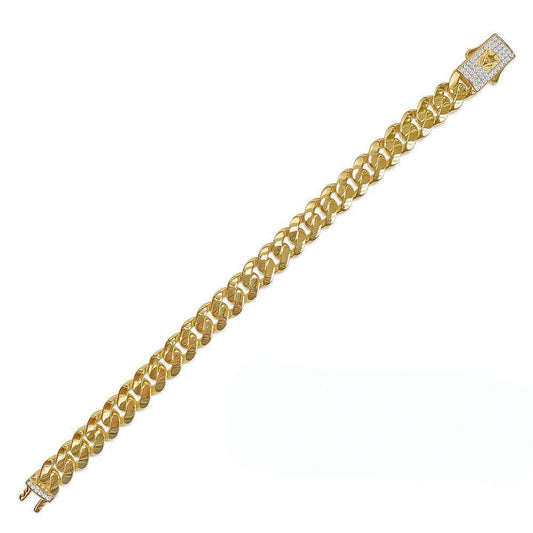 14k Monaco bracelet 7” plain 6mm