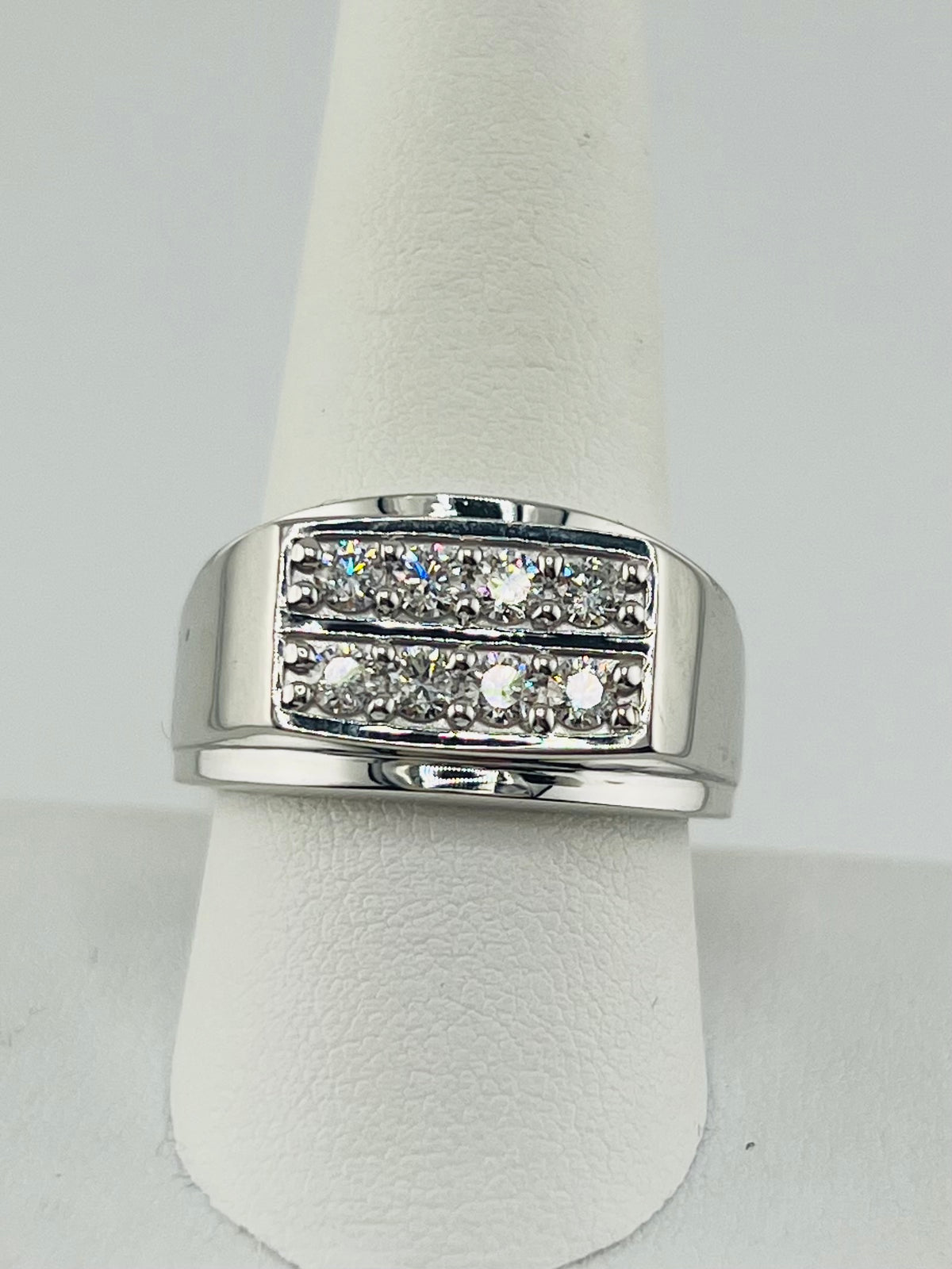 necklace silver lab diamonds .75ct