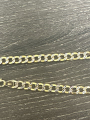 14k Necklace cuban style 22” hollow