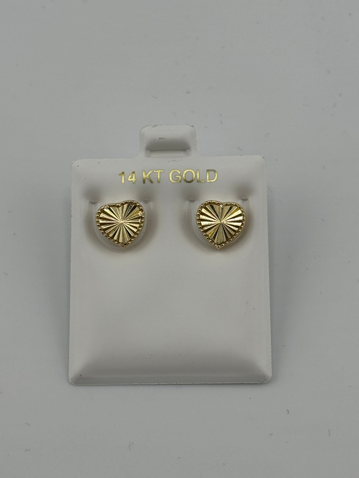 14k Heart earrings
