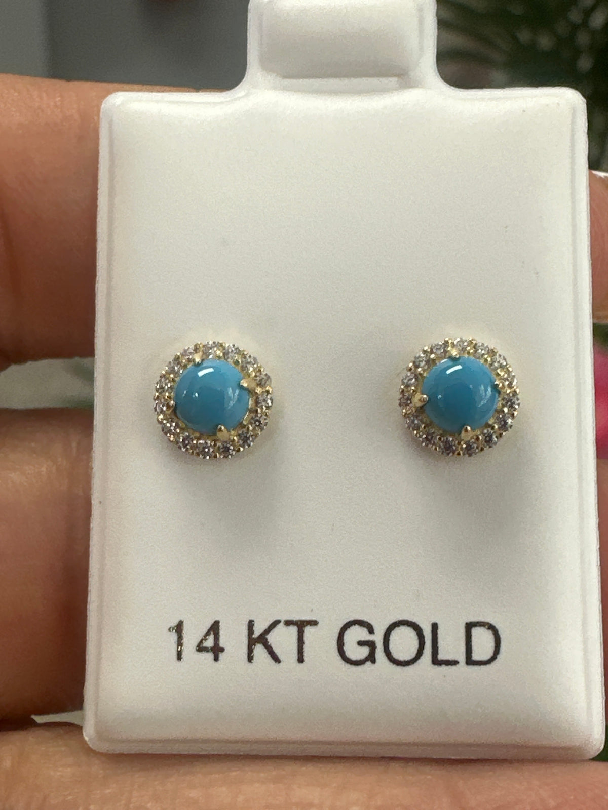 14k  CC  earring push back