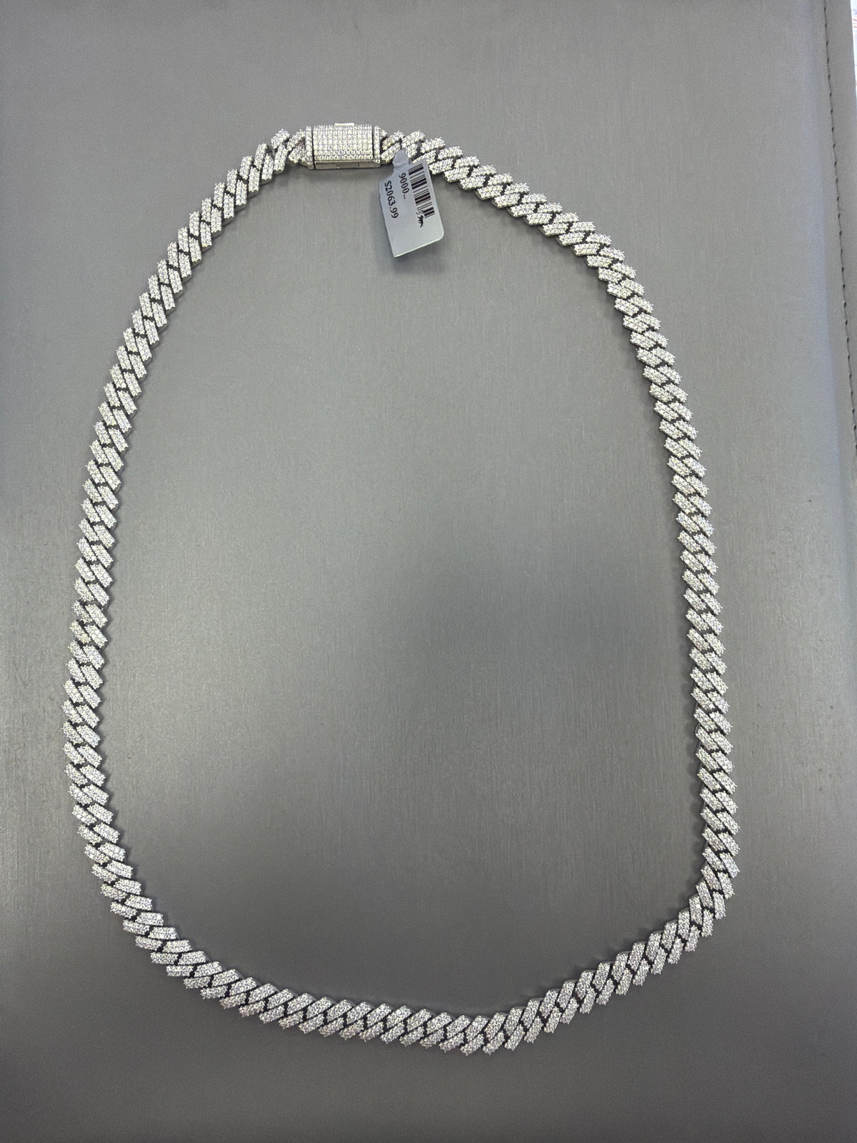 Silver moissante monaco necklace 11.58ct