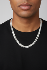 Silver moissante monaco necklace 11.58ct
