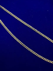 14k cuban necklace 22" plain yellow gold 13.44g