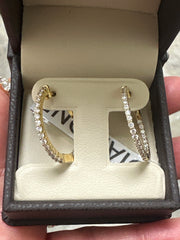 14k Diamond Earring hoop