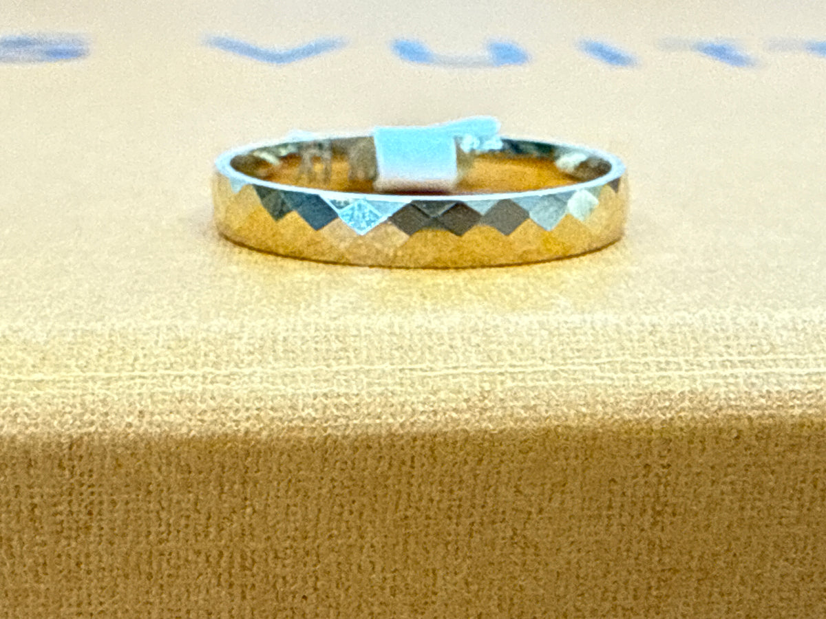 10k wedding band aro diamond cut size 8 3mm