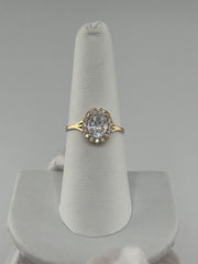 14k ring with stones oval