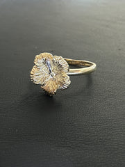 14k ring anillo de hibiscus 3.1g A1