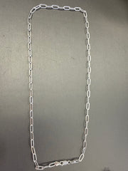 Silver necklace paper Clip