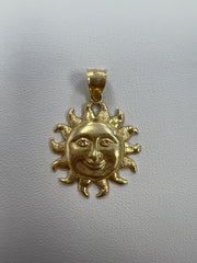 14k pendant smiling sun