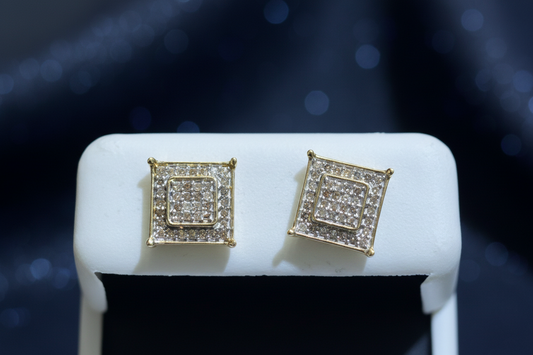 10k Square Diamond Earring 0.30ct