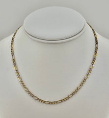 14k Necklace figaro style 18”