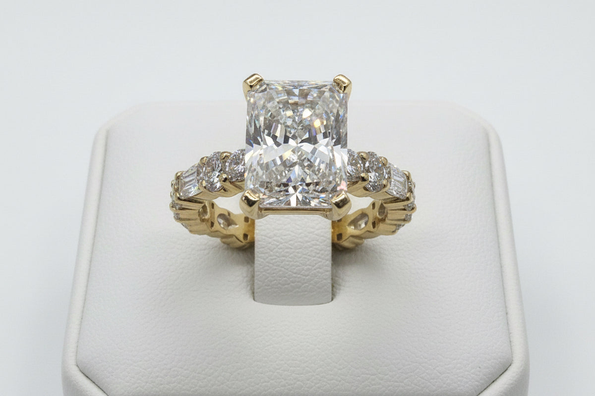 14k lab diamond 4.01ct engagement ring