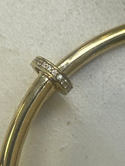 14k Bangle nail with stones 7.4g