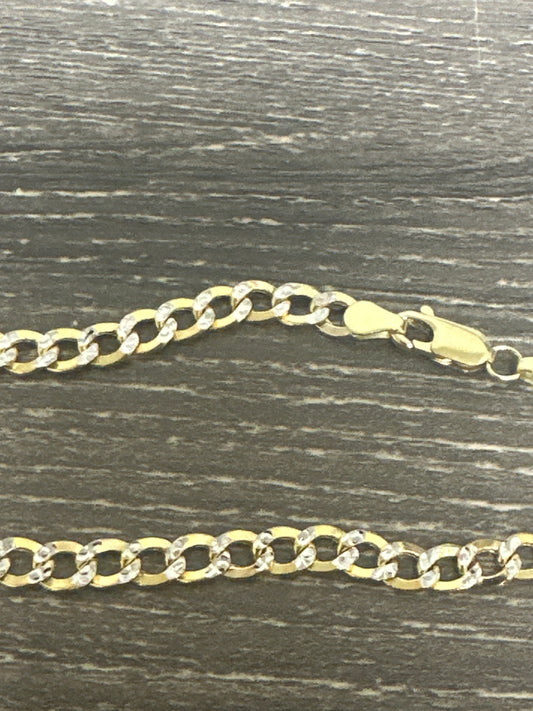 14k Necklace cuban style 20” hollow