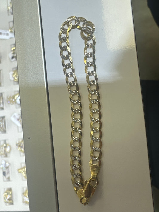 14k bracelet cuban link no ID plain