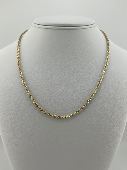 14k rope necklace chain 18”