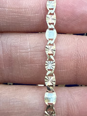 14k Necklace 3 colored Gucci style 18” 4.36g
