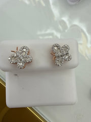 Silver 925  earring moissanite butterfly