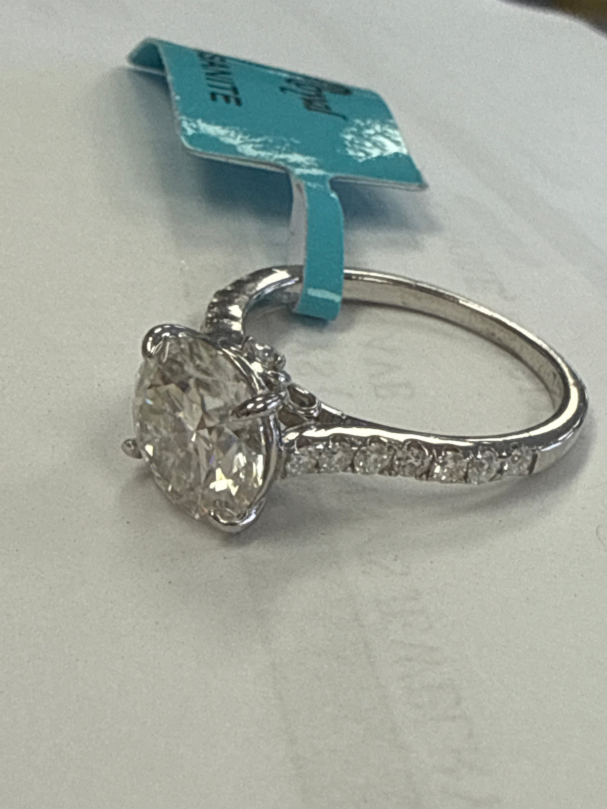 925 Sterling Silver Moissanite Ring 3ct