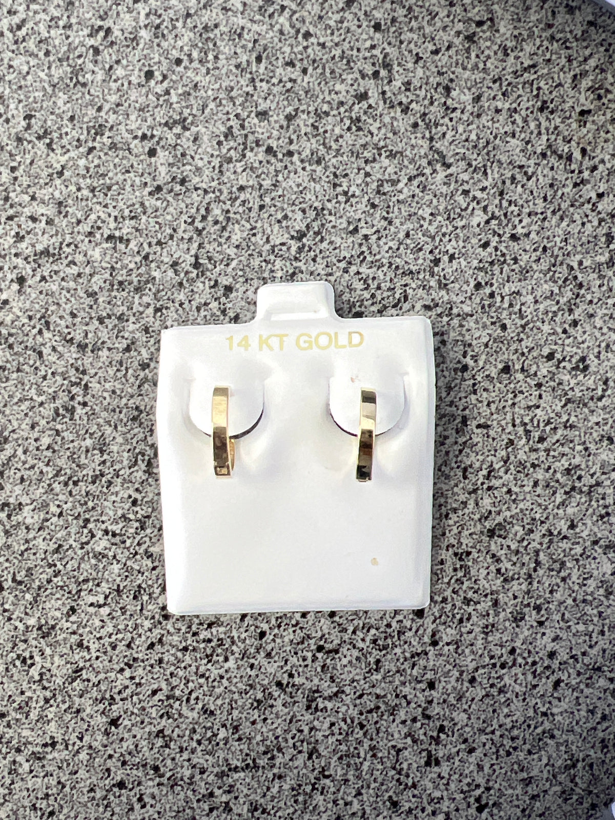 14k plain hoop earrings