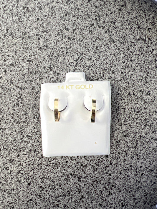 14k plain hoop earrings