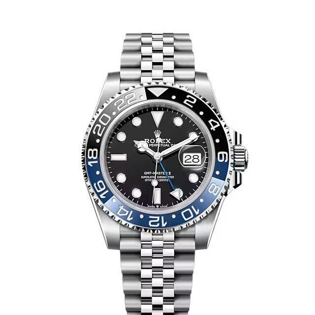 Rolex GMT-Master II 40mm Batgirl Jubilee Stainless Steel Watch 126710BLNR