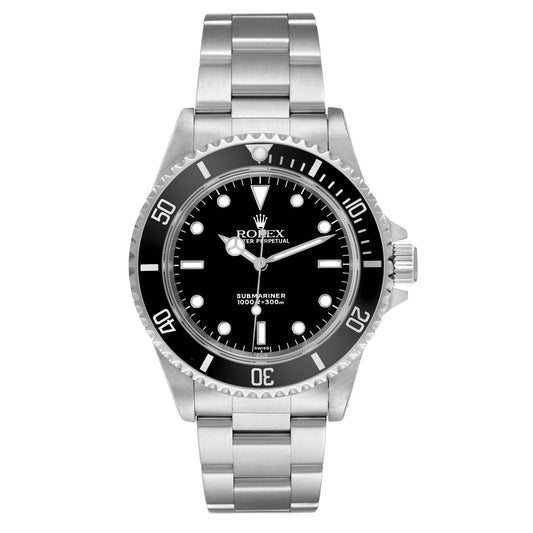 Rolex Submariner 40mm No Date Black Dial & Bezel Stainless Steel Watch 14060